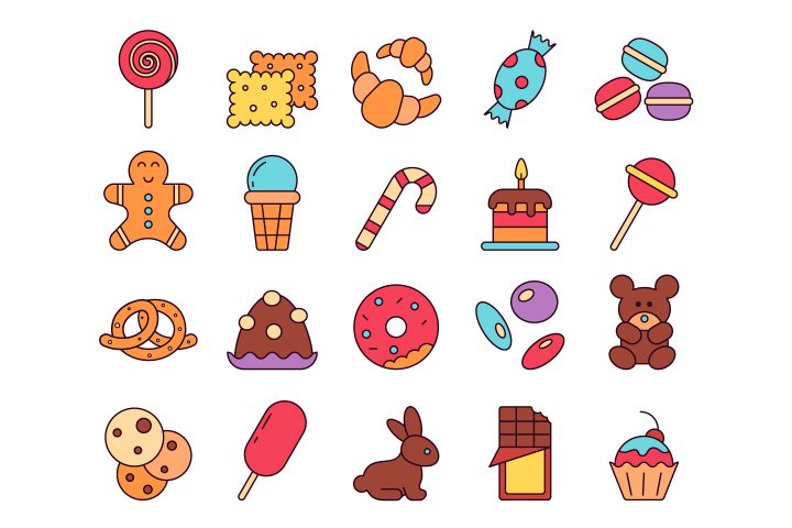 720x480 Set Of High Quality Sweet Icon