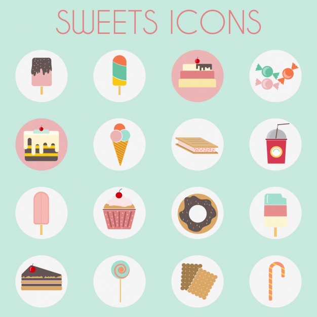 626x626 Sweet Icons Collection Vector Free Download