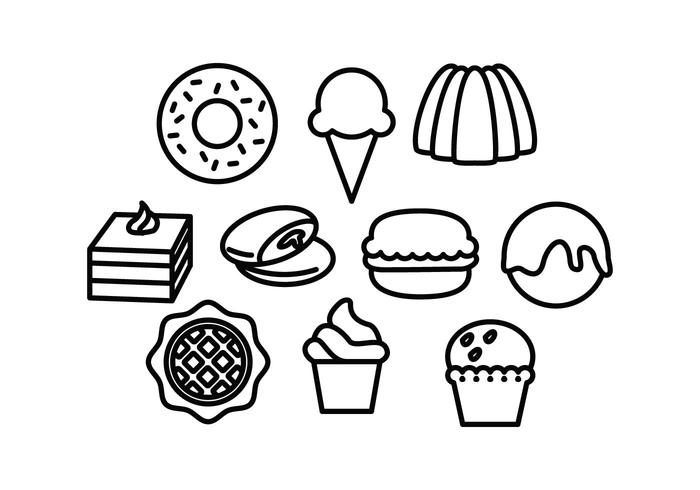 700x490 Free Sweet Food Line Icon Vector Stock Images
