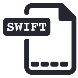256x256 Swift Icon Of Glyph Style