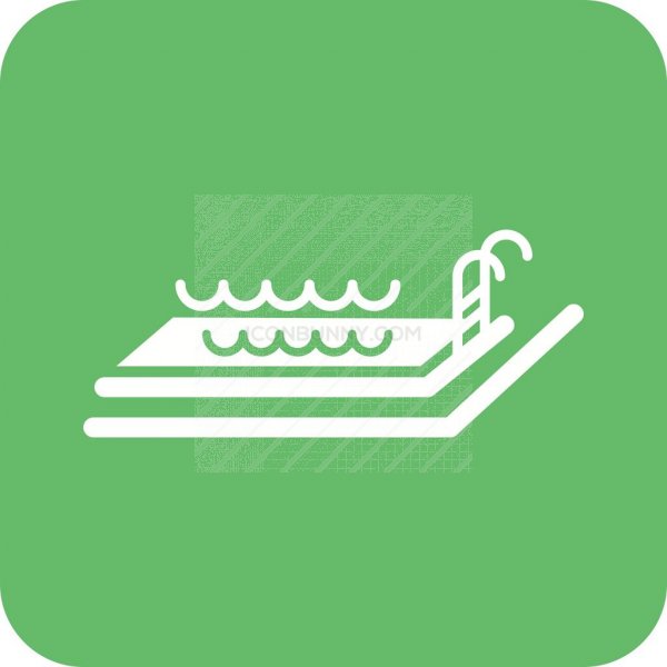 600x600 Swimming Pool Flat Round Corner Icon