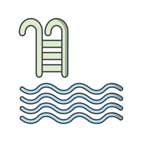 490x490 Swimming Pool Icon Vector Illustration
