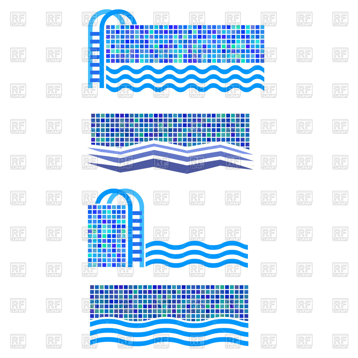 1200x1200 Set Of Swimming Pool Icon Isolated On White Background Vector