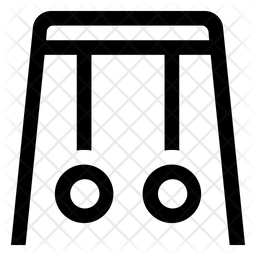 256x256 Park Swing Icon Of Glyph Style