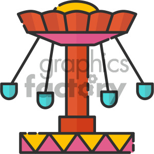 300x300 Funfair Swing Vector Royalty Free Icon Art Clipart Royalty Free