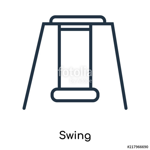 500x500 Swing Icon Isolated On White Background Modern And Editable Swing