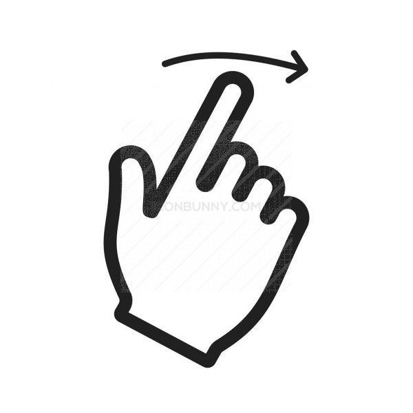 Swipe Right Line Icon 600x600 Swipe Right Line Icon
