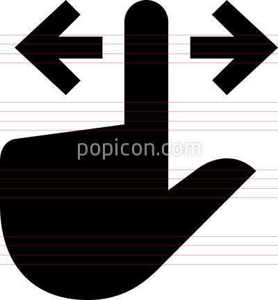 Hand Swipe Vector Icon 400x432 Hand Swipe Vector Icon