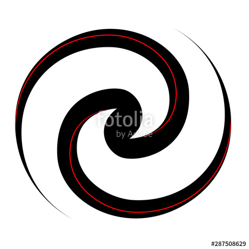 500x500 Maori Koru Spiral Swirl For Logo Or Icon In Black Stock Image