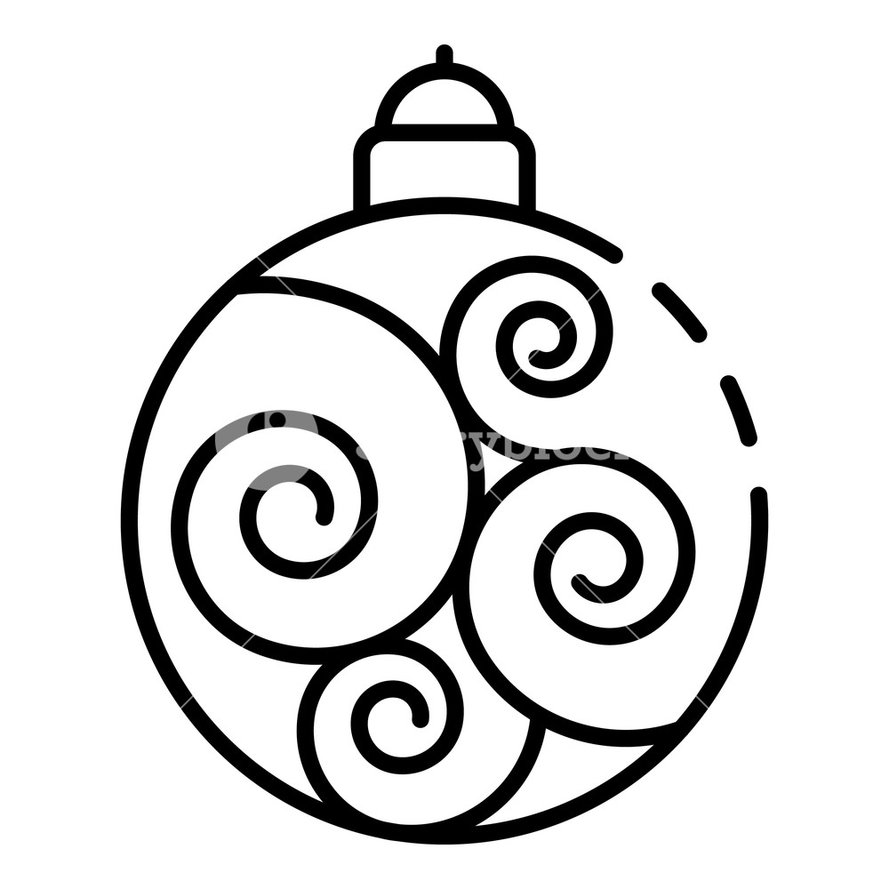 1000x1000 Swirl Tree Ball Icon Outline Swirl Tree Ball Vector Icon For Web