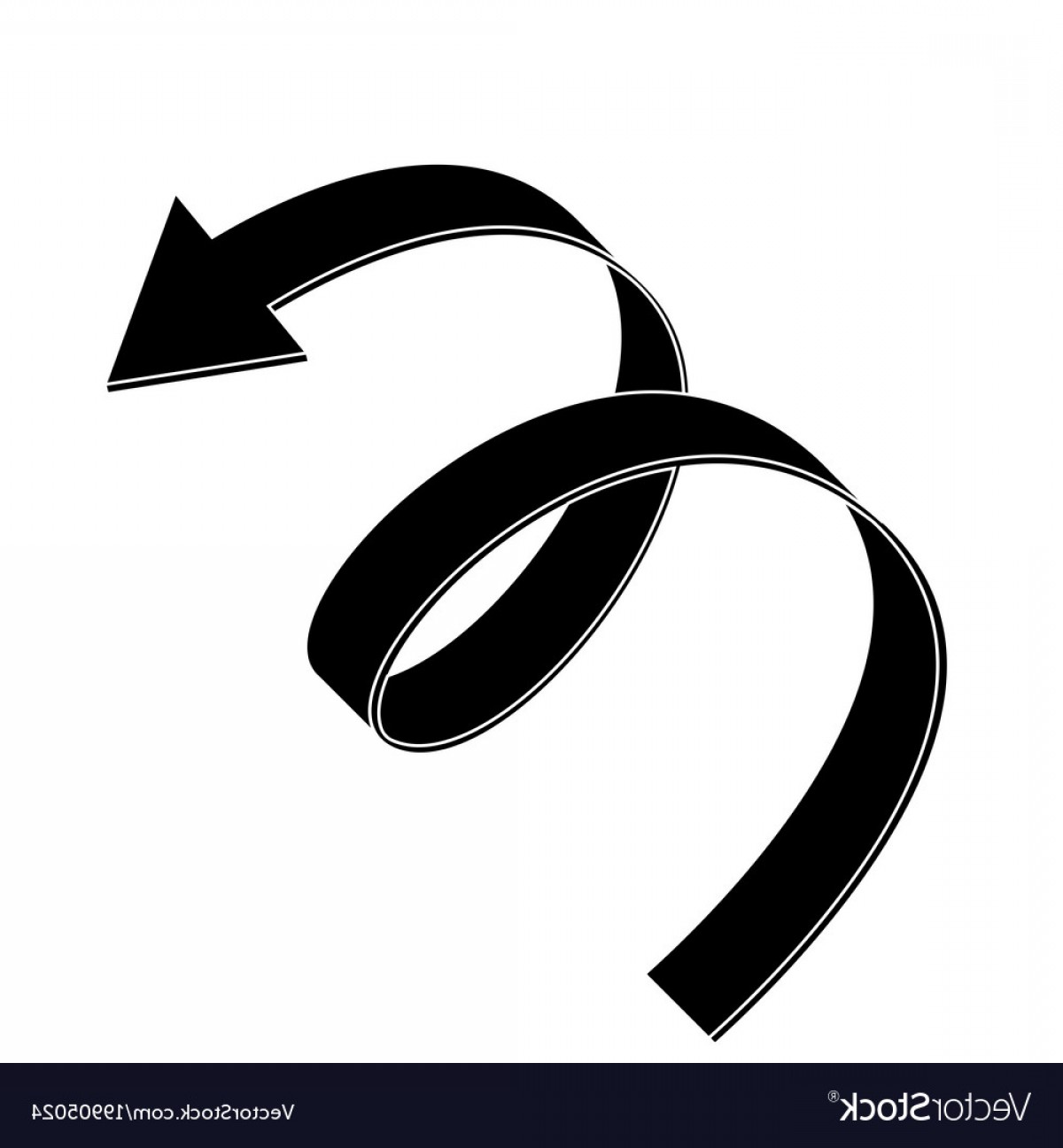 1200x1296 Black Flat Arrow Swirl Icon Vector Soidergi