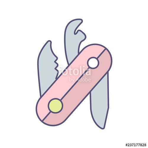 500x500 Swiss Army Knife Vector Icon Stock Image And Royalty Free Vector