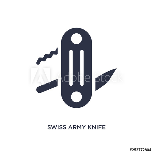 500x500 Swiss Army Knife Icon On White Background Simple Element