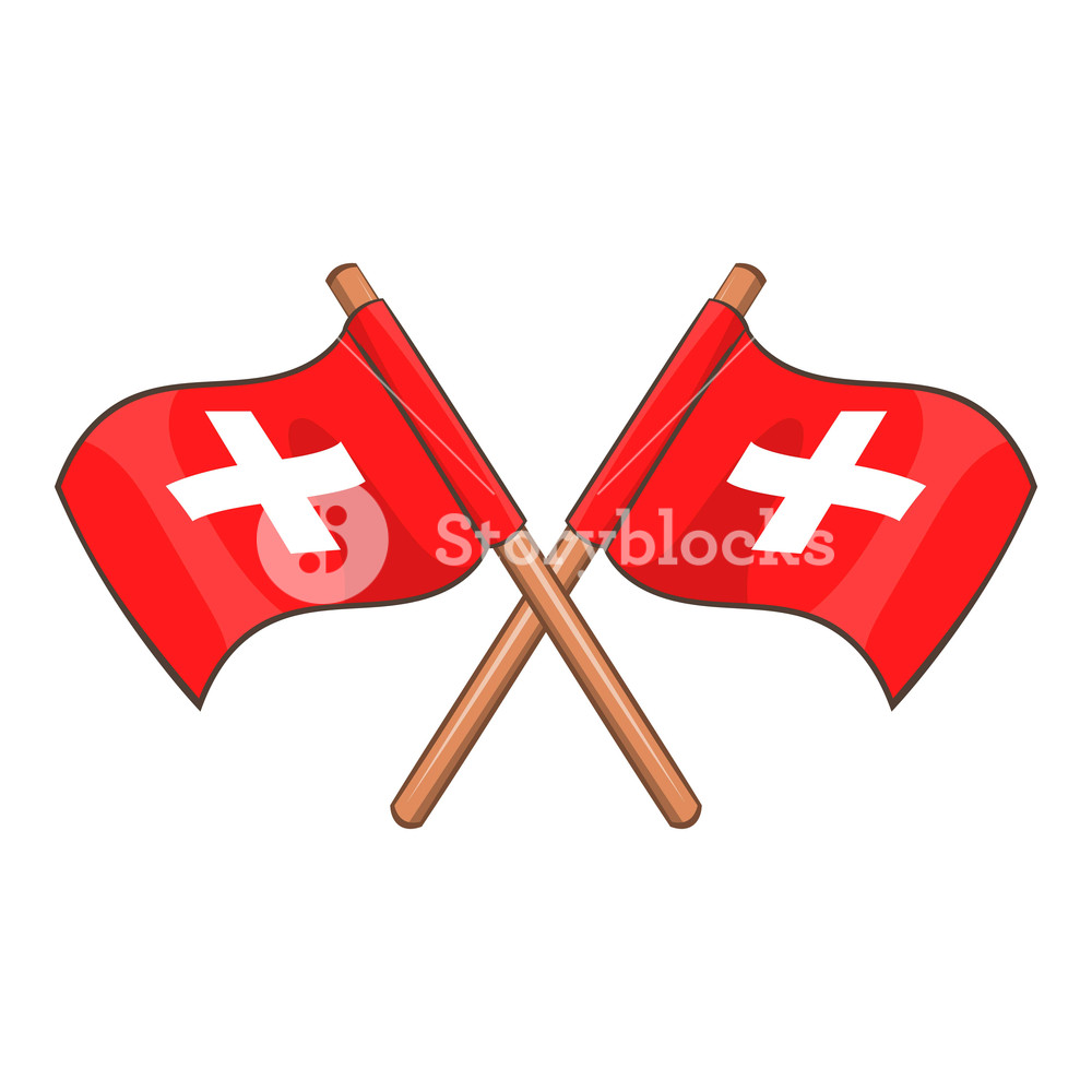 1000x1000 Switzerland Flags Icon Cartoon Illustration Of Swiss Flags Icon