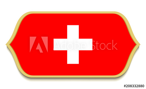 500x306 Switzerland Flat National Flag Icon Button Swiss Symbol Isolated