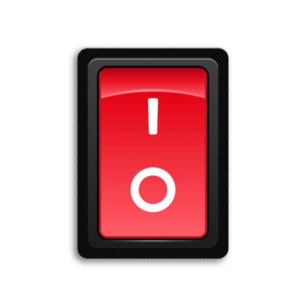 626x626 Red Icon On And Off Toggle Switch Button Vector Premium Download