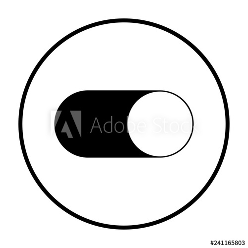 500x500 Switch Button Icon, Simple Design Vector