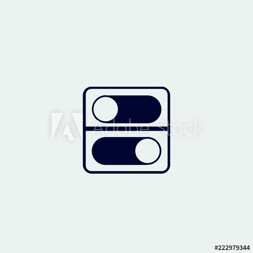 500x500 Switch Button Icon, Vector Illustration Flat Icon