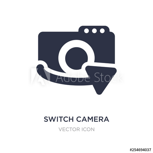 500x500 Switch Camera Icon On White Background Simple Element