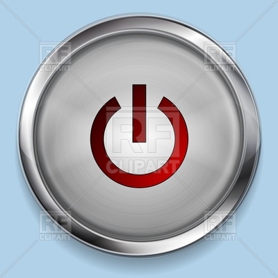 400x400 Power Button With Metal Texture