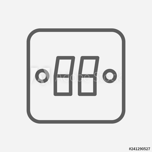 500x500 Light Switcher Icon Line Symbol Isolated Vector Illustration