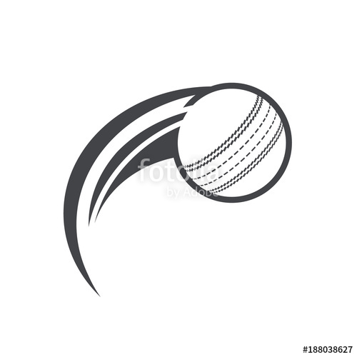 500x500 Swoosh Cricket Ball Logo Icon Stock Image And Royalty Free Vector