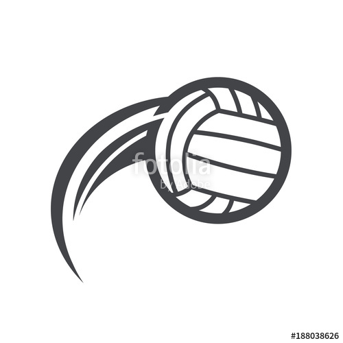500x500 Swoosh Volleyball Logo Icon Stock Image And Royalty Free Vector