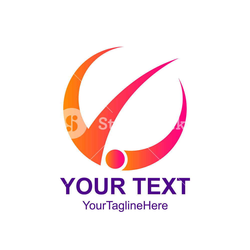 1000x1000 Creative Abstract Circle Swoosh Vector Logo Design Template