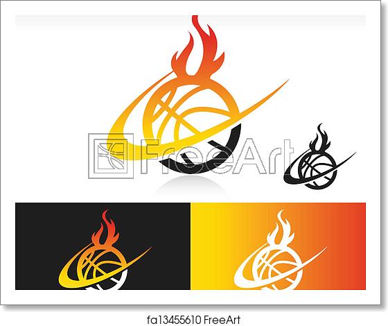 560x470 Free Art Print Of Fire Swoosh Basketball Icon Basketball Icon