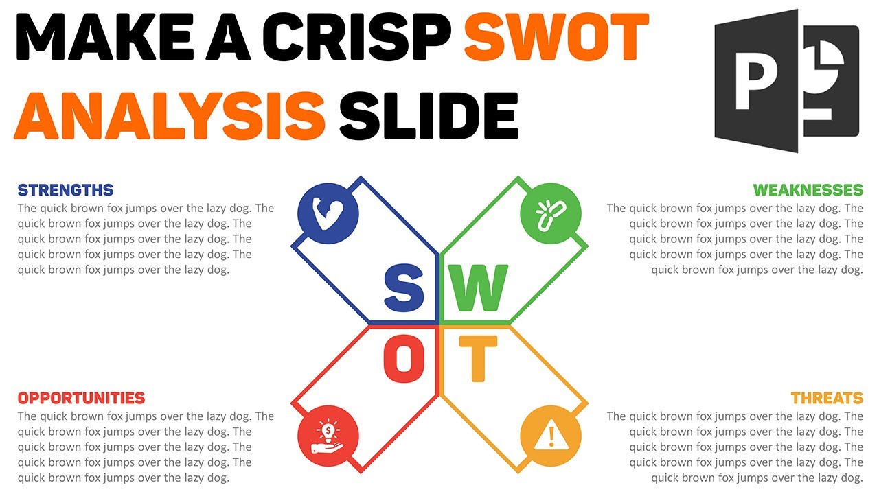 1280x720 Make A Crisp Looking Swot Analysis Slide On Powerpoint