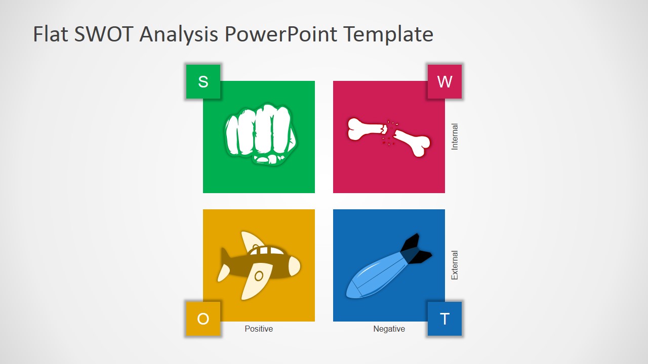 1280x720 Free Flat Swot Analysis Presentation Template
