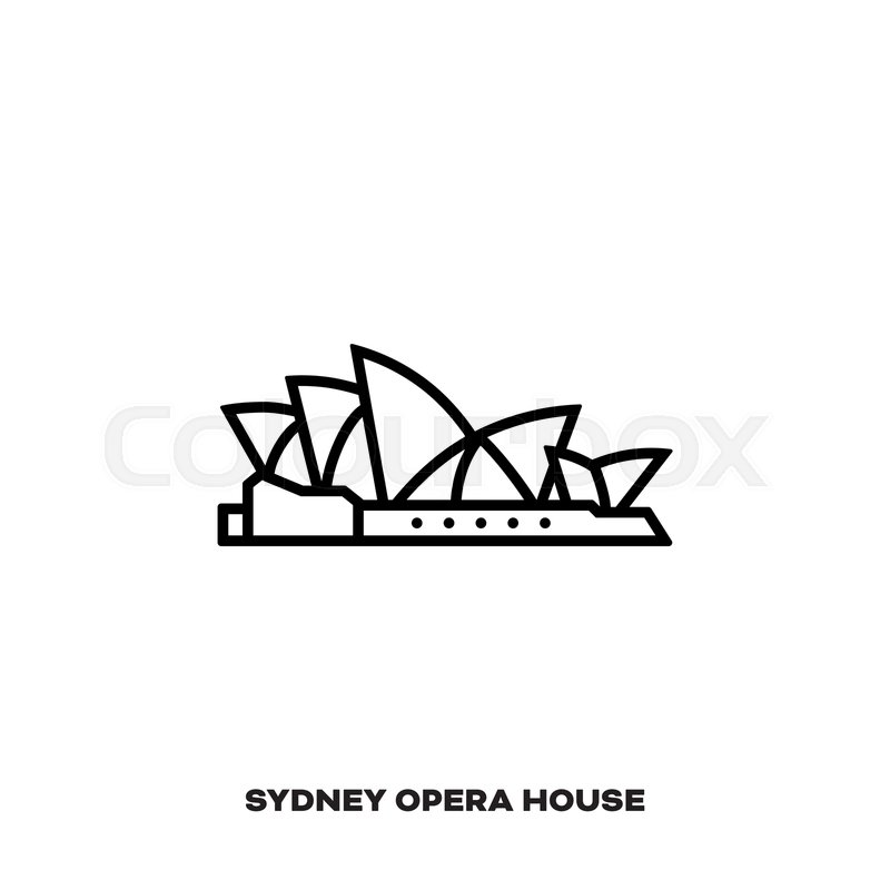 800x800 Sydney Opera House, Australia, Vector Stock Vector Colourbox