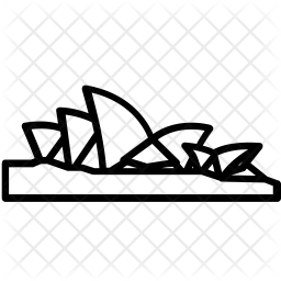 256x256 Sydney Opera House Icon Of Line Style