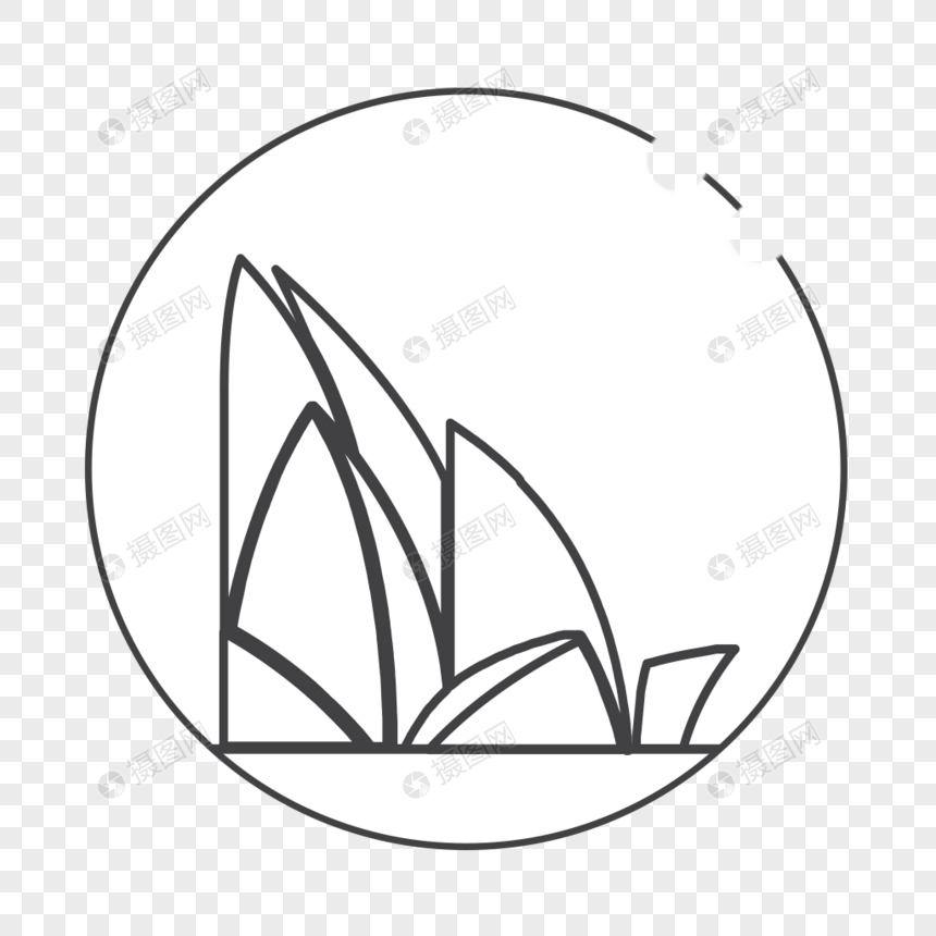 860x860 Sydney Opera House Linear Icon Png Image Picture Free Download