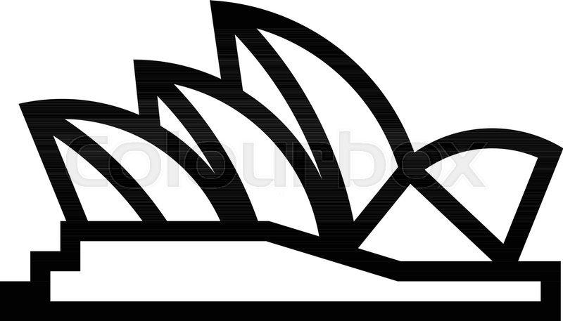 800x457 Outline Sydney Opera House Pixel Stock Vector Colourbox