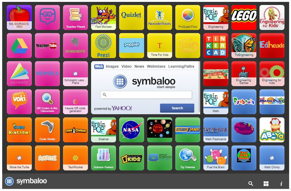 Symbaloo. Симбалу. Симбалы розии.