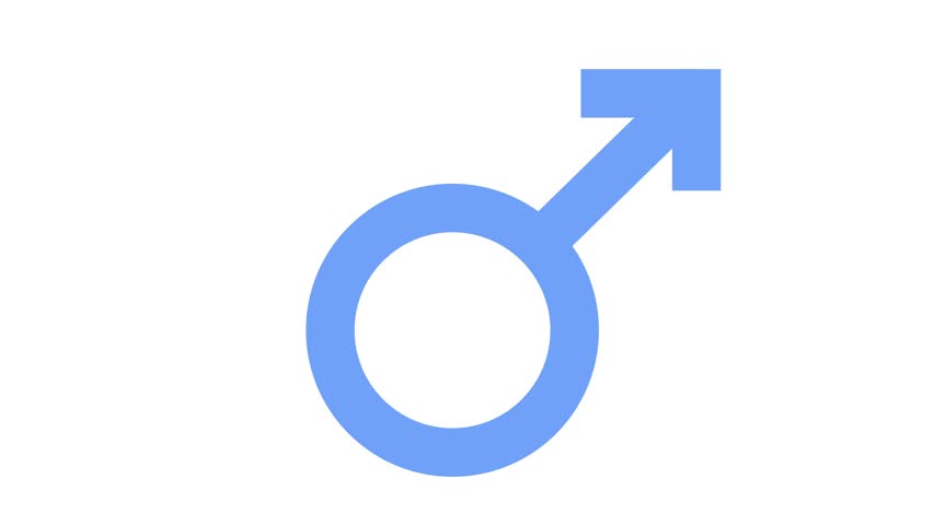 852x480 Male Symbol Icon In And Stock Footage Video