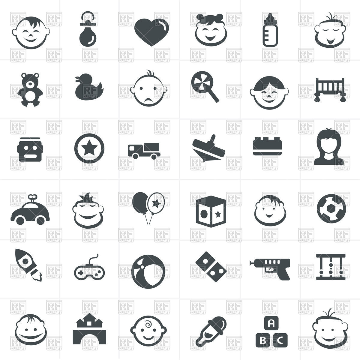 1200x1200 Children And Toy Icons