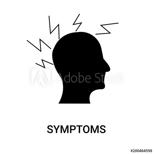 500x500 Symptoms Icon On White Background, In Black, Vector Icon