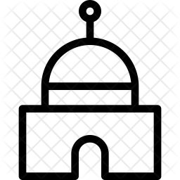 256x256 Synagogue Icon Of Line Style