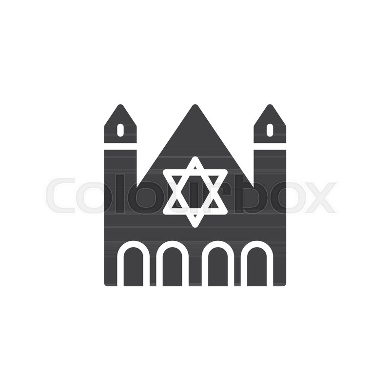 800x800 Synagogue Building Vector Icon Filled Stock Vector Colourbox