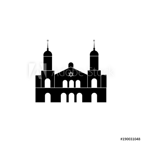 500x500 Synagogue Icon Element Of Religious Culture Icon Premium Quality