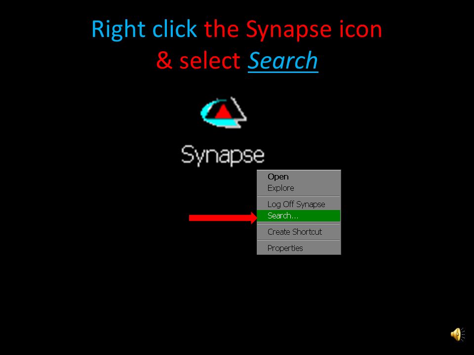 Synapse Quick Search Right Click The Synapse Icon Select Search 960x720 Synapse Quick Search Right Click The Synapse Icon Select Search