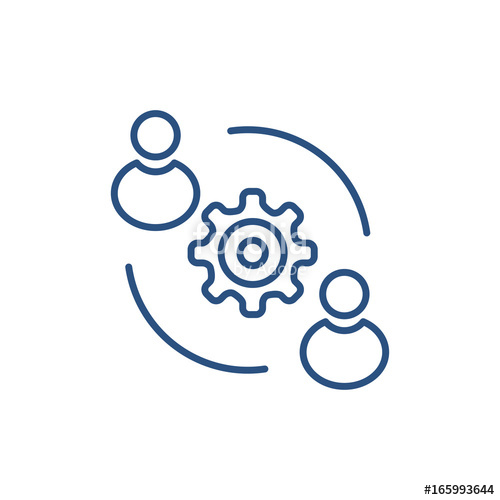 500x500 User Synergy Icon Vector Stock Image And Royalty Free Vector