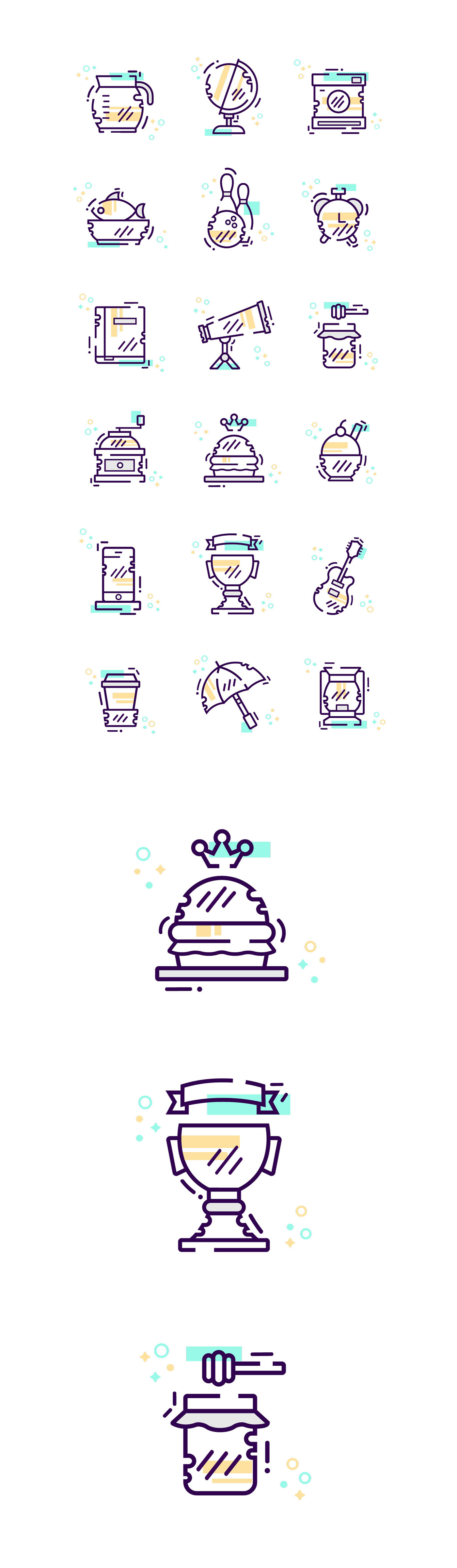 1400x4798 Random Icon Set On Behance High Synthesis Icon Set, Art Icon