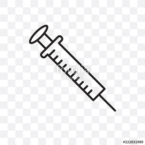 500x500 Syringe Icon Isolated On Transparent Background Simple