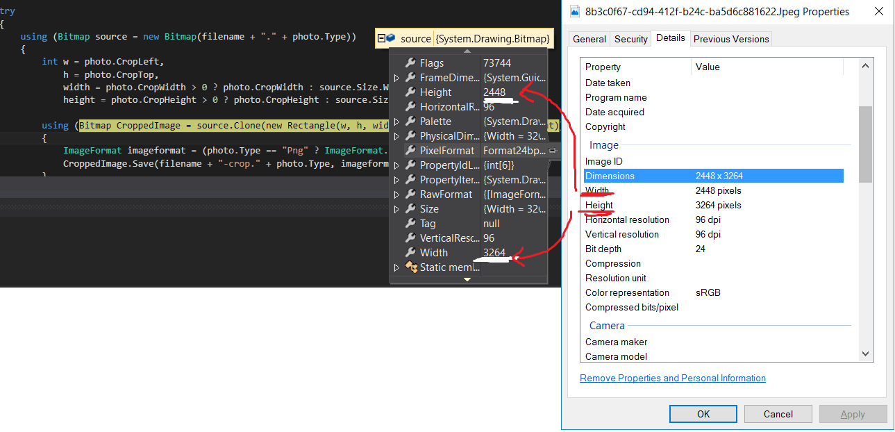 1289x622 System Drawing Bitmap Gives Wrong Dimensions