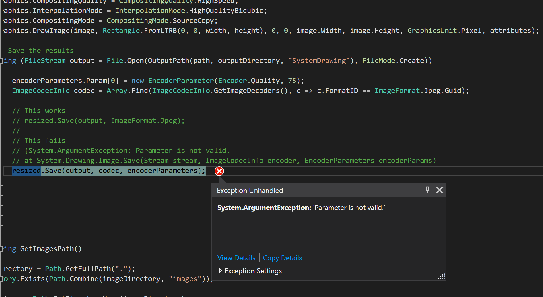 1845x1010 Throws When Saving With Encoderparameters