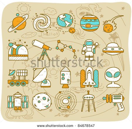 450x438 Hand Draw Universespace Icon Set Planets Solar System