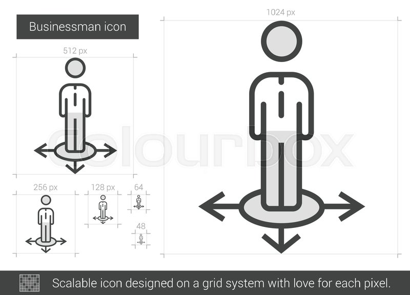 800x576 Businessman Vector Line Icon Isolated Stock Vector Colourbox